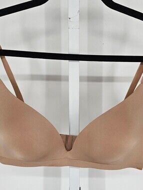 Vintage Y2K Cosmopolitan Womens Sz 36D Lightly Lined T Shirt Bra Solid Beige